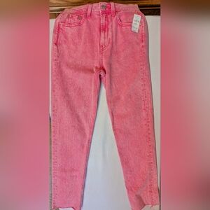 GAP X Barbie-Pink High Rise Cheeky Straight Jeans with Washwell Size 25 0P NWT